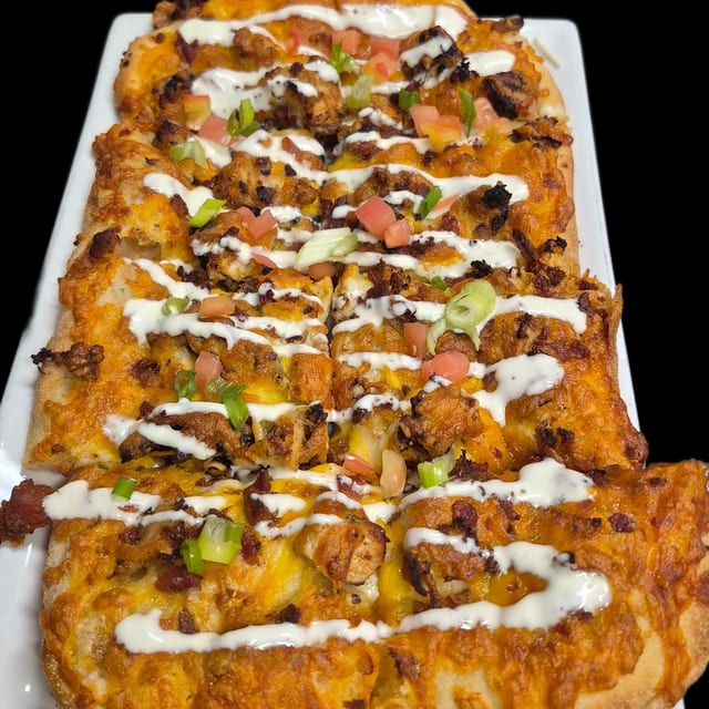 Chicken Bacon Ranch Pizza.